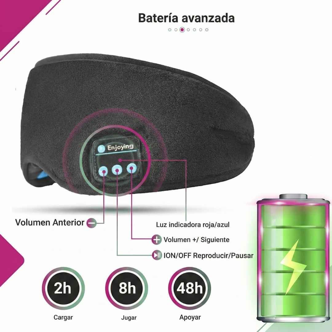 Antifaz Bluetooth para conciliar el sueño "Descanso" con audífonos inalámbricos - Imagen 4