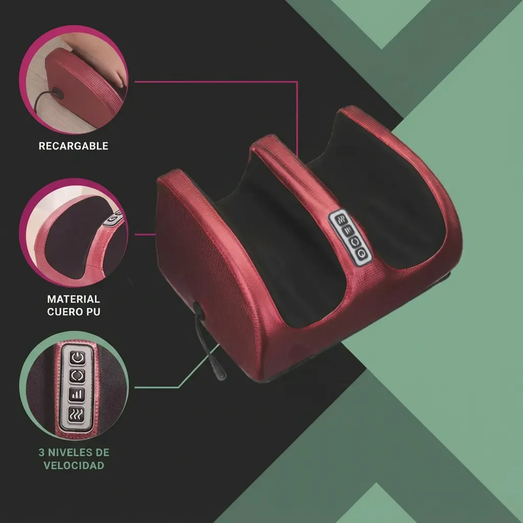 Masajeador de pies y piernas portátil "Suavidad" con técnica Shiatsu - Imagen 3